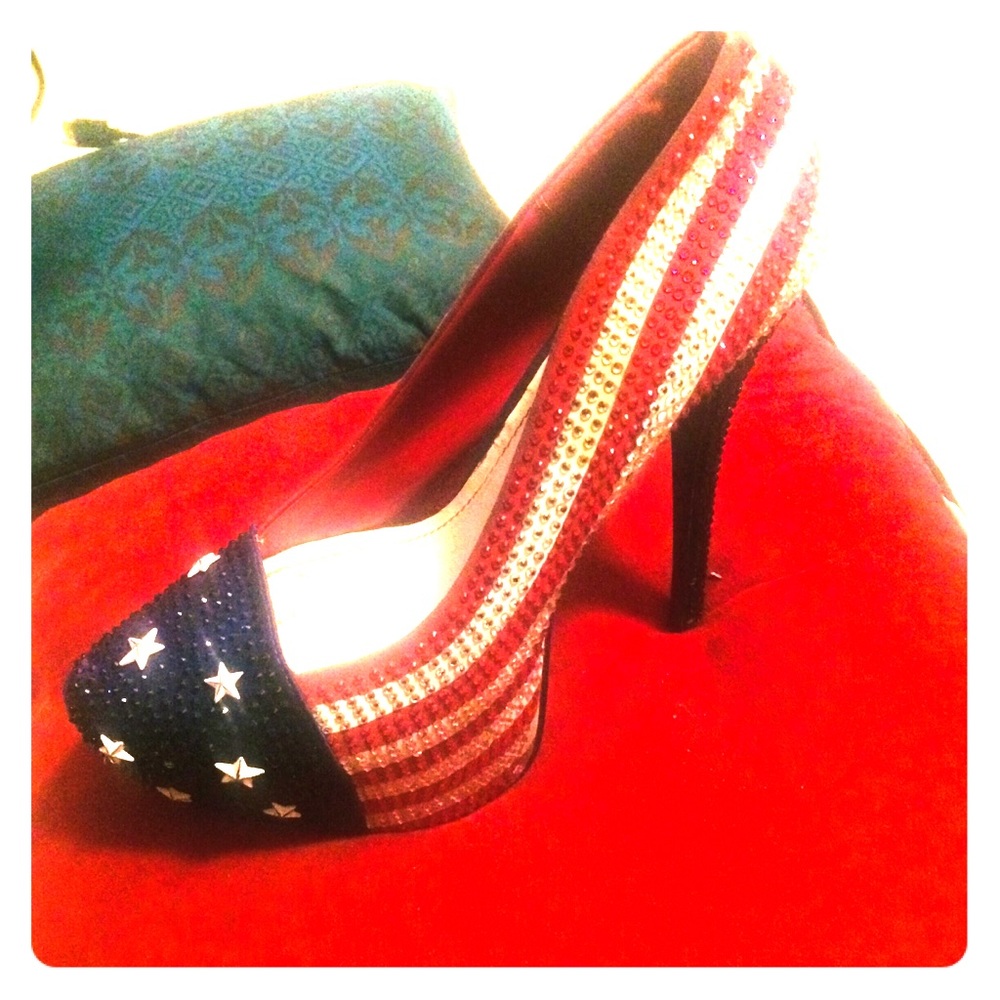 Alba american patriotic pumps redMulti size 9.5